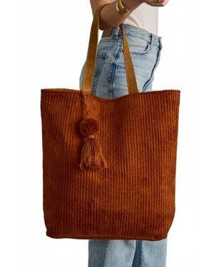 Panache Corduroy Tote Bag - Brown
