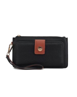 MKF Collection by Mia K Mkf Collection Olympe Vegan Leather Wristlet Wallet By Mia K - Black