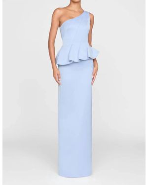 THEIA Zenobia Duchess Satin Gown - Blue
