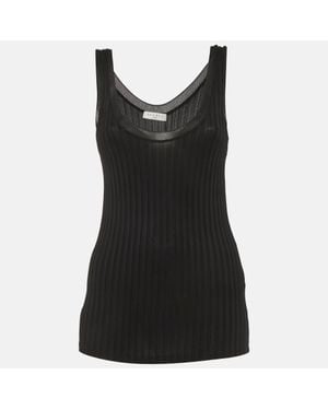 Sandro Ribbed Knit Tank Top - Black