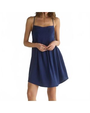 Bella Dahl Flowy Pintuck Dress - Blue