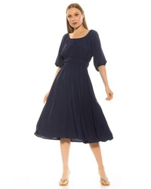 Alexia Admor Emily Scoop Neck Dress - Blue