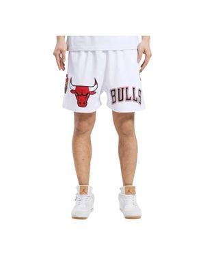 Pro Standard Nba Chicago Bulls Logo Mesh Shorts - White