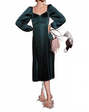 BY THE RIVER Empire Waist Midi Dress - Black