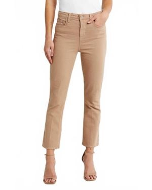 L'Agence Mira High Rise Micro Bootcut Jeans - Natural