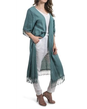 Gigi Moda Barbara Open Front Jacket - Green