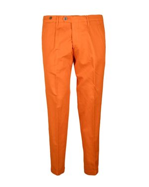 FILETTO Tailored Pants With Pleated Waist And Straight Leg - Orange