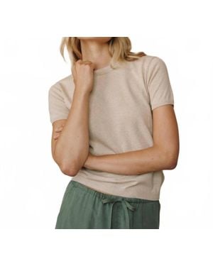Bella Dahl Short Sleeve Crew Neck Top - Multicolor