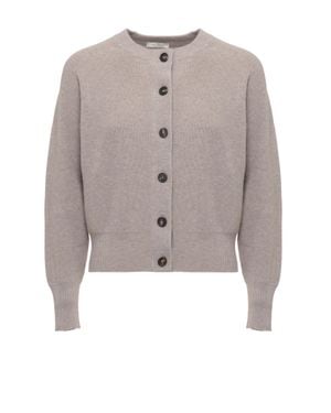 Panicale Lurex Micro Paillettes Cashmere Cardigan - Gray