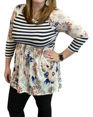 Honeyme Spring Babydoll Tee - Multicolor