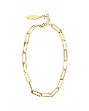David Aubrey Jewelry Paperclip Chain Necklace - Metallic