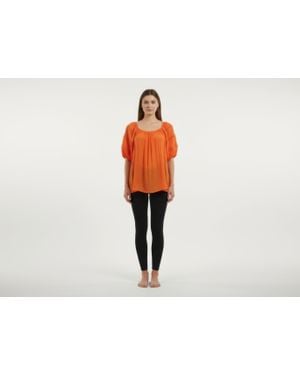 TRUEDAMES Unique Spectrum Solid Short Sleeve Blouse - Black