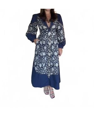 Ash Cosmo Midi Dress - Blue