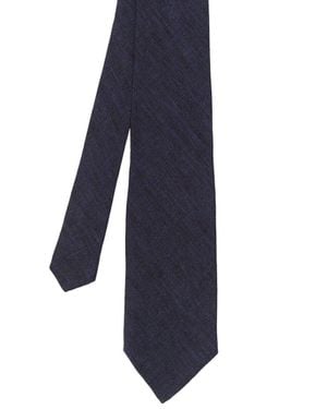 J.McLaughlin J. Mclaughlin Linen Tie - Blue