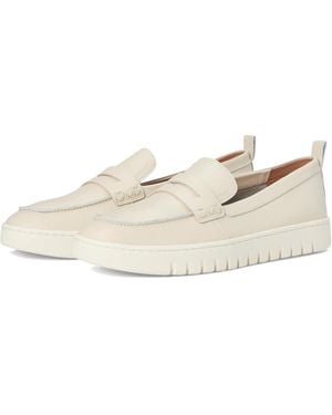 Vionic Uptown I6609L2 Loafers Cream Leather Slip On Shoes Khd2744 - White