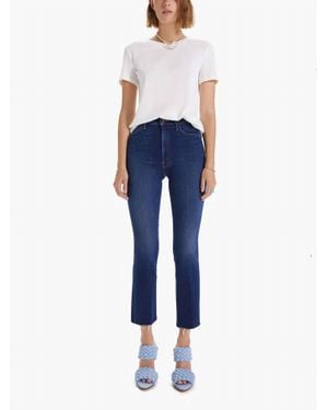 Mother Hustler Ankle Fray Jeans - Blue