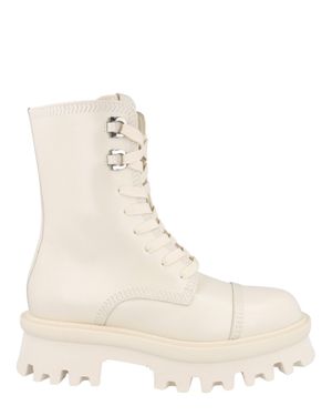 Ferragamo Kira Leather Combat Boots - Natural