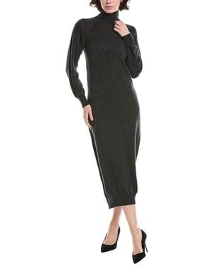 Brodie Cashmere Turtleneck Wool & Cashmere-Blend Sweaterdress - Black