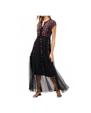 Johnny Was Apolonia Mesh Dress - Black
