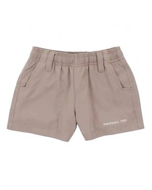 Properly Tied Boys Pintail Short - Gray