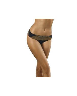 PQ Swim Intimate Lingerie Belted Teeny Bikini Panty Underwear - Black