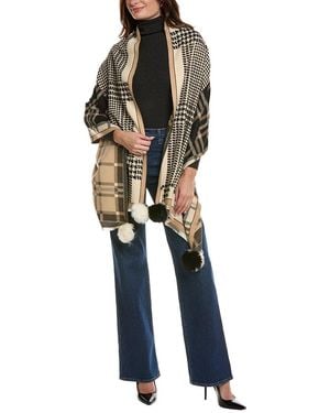 La Fiorentina Houndstooth Wrap - Blue