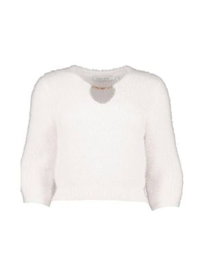 Bishop + Young Anise Cutout Sweater - White