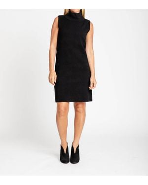 BURGESS SWEATERS Paris Mock Neck Sweater Dress - Black