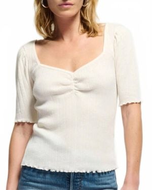 Nation Ltd Frenchie Short Sleeve Top - Natural