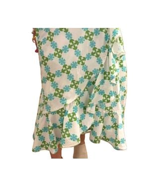 Just Darviny Trellis Wrap Skirt - Green