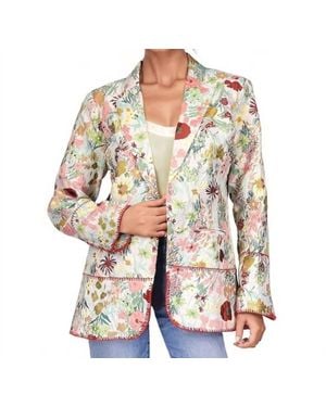 Johnny Was Jacquard Tailored Blazer Jacket - Multicolor