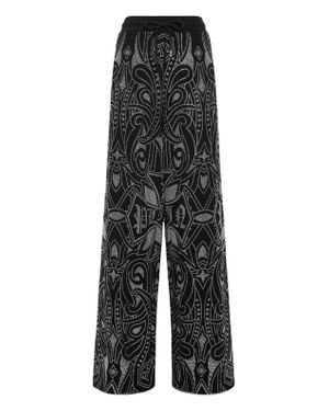 Philipp Plein Skater Fit Jogging Pants Gothic Plein Strass - Gray