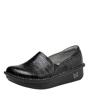 Alegria Debra Leather Slip-On Shoe - Black