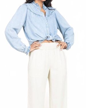 Suncoo Lorena Denim Blouse - Blue