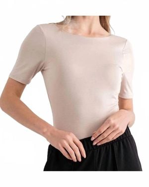 WASABI + MINT Minimalist Bodysuit - Gray
