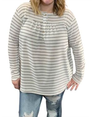 Blakeley Abby Waffle Top - Gray