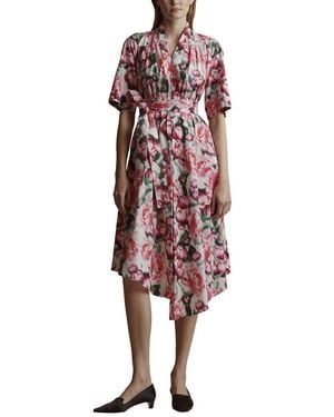 Adam Lippes Asymmetrical Dress - Red