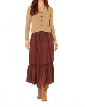 Bila77 Finch Elastic Tie Waist Skirt - Red