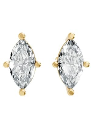 AAMIAA Marquise Shape 4 Prong Push Back Studs - Blue