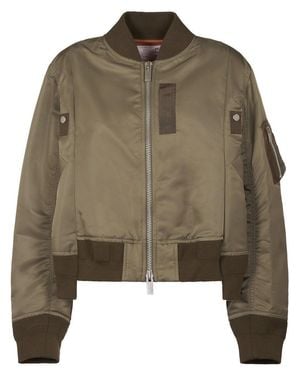 Sacai Cropped Nylon Jacket - Green