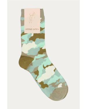 Stine Goya Iggy Camouflage Socks - Green