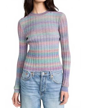 RE/DONE Poor Boy Rib Slim Pullover - Blue
