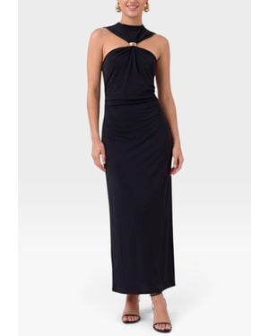 Rachel Roy Pricilla High Neck Midi Dress - Black