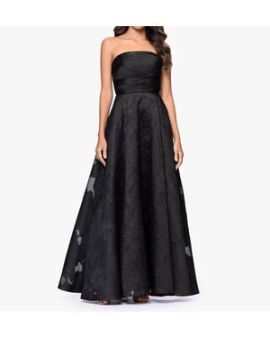Betsy & Adam Strapless Evening Dress - Black