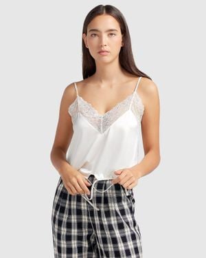 Belle & Bloom Friday Nights Lace Cami - Gray