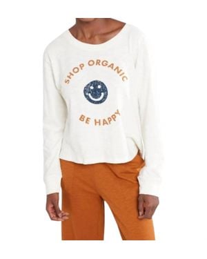 Known Supply Shop Organic And Be Happy Tee - White