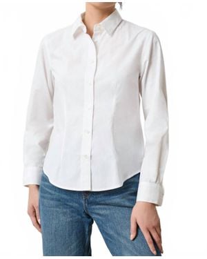 Lilla P Slim Fit Button Down Shirt - White
