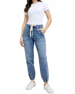 Judy Blue High Waist Denim Sweatpants - Blue