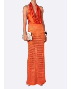 NonChalant Label Brianna Maxi Skirt - Orange