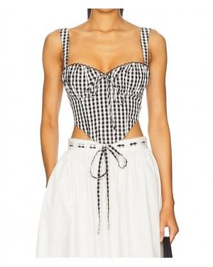 For Love & Lemons Sammie Bustier Top - Black